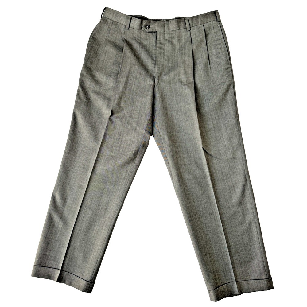 Austin Reed Signature Men's Dress Pants Trousers Size 38x29 Cuffed Hem Pleated